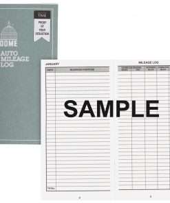 Dome Auto Mileage Log - 32 Sheet(s) - 3.25" x 6.25" Sheet Size - Gray - White Sheet(s) - Gray Print Color - Recycled - 1 Each