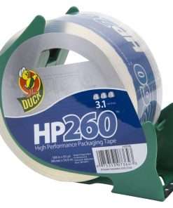 Duck Brand HP260 Packing Tape - 60 yd Length x 2" Width - 3" Core - 3.10 mil - Adhesive Backing - Dispenser Included - 1 / Roll - Clear