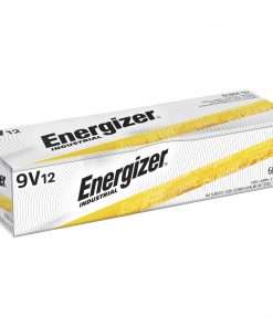 Energizer Industrial Alkaline 9V Batteries, 12 pack - For Multipurpose - 9V - 9 V DC - Alkaline - 12 / Box