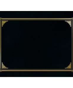 Geographics Letter, A4 Recycled Certificate Holder - 8 1/2" x 11" , 10" x 8" , 8 17/64" x 11 11/16" - Linen - Black - 30% Recycled - 6 / Pack