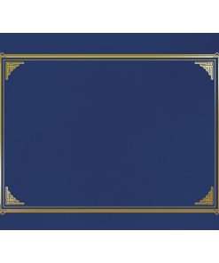 Geographics Letter, A4+ Recycled Certificate Holder - 8 1/2" x 11" , 10" x 8" , 8 17/64" x 11 11/16" - Linen - Navy Blue - 30% Recycled - 6 / Pack