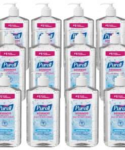 PURELL&reg; Hand Sanitizer - 20 fl oz (591.5 mL) - Pump Bottle Dispenser - Hand, Skin - Clear - 12 / Carton