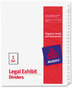 Avery® Collated Legal Exhibit Dividers - Allstate Style