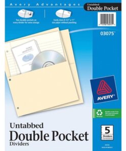 Avery® Untabbed Double Pocket Dividers