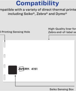 Avery® Direct Thermal Roll Labels