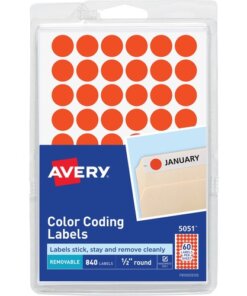 red Avery® Color-Coding Labels