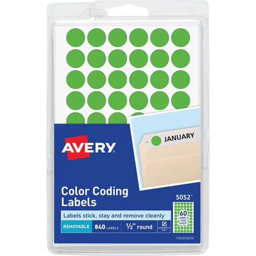 neon green Avery® Color-Coding Labels