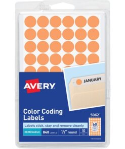 orange Avery® Color-Coding Labels