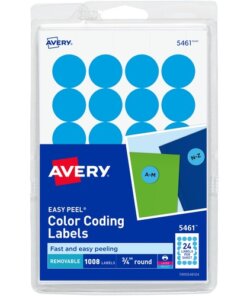Blue Avery® Removable Color-Coding Labels, 3/4" Diameter, 1,008 Labels (5461)