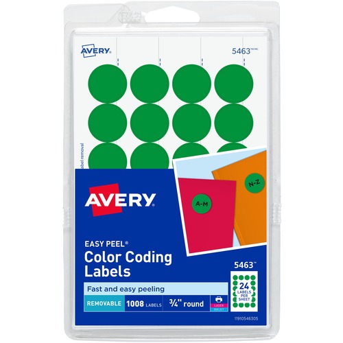 Green Avery® Color-Coding Labels