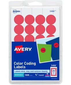 Red Avery® Color-Coding Labels
