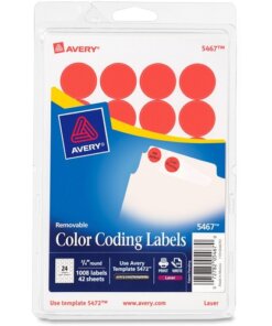 Red Avery® Color-Coding Labels