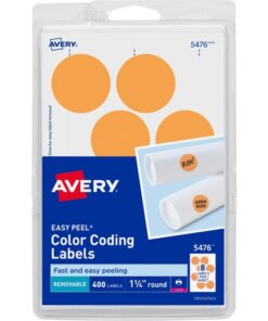 Orange Avery® 1-1/4" Color-Coding Labels