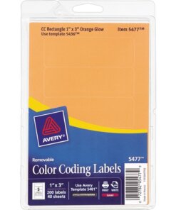 Orange Avery® Rectangular Color-Coding Labels