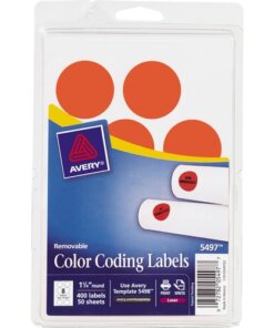 Red Avery® 1-1/4" Color-Coding Labels
