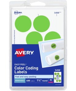 Green Avery® 1-1/4" Color-Coding Labels