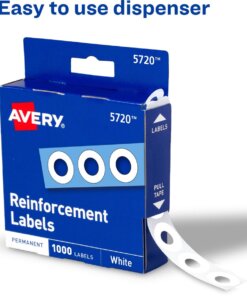 Avery® White Self-Adhesive Reinforcement Labels