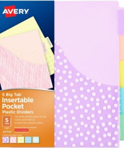 Avery® Big Tab Pocket Plastic Insertable Dividers - Fashion Designs