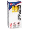 Yellow Avery® Large Desk-Style Permanent Markers