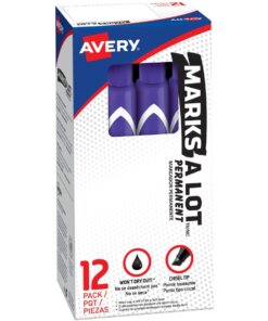 Purple Avery® Large Desk-Style Permanent Markers