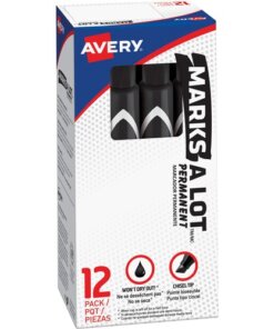 Black Avery® Marks A Lot Permanent Markers - Large Desk-Style Size
