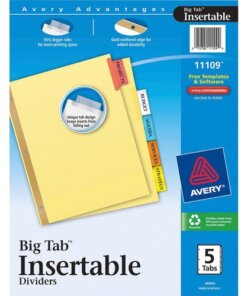 Avery® Big Tab Insertable Dividers - Reinforced Gold Edge