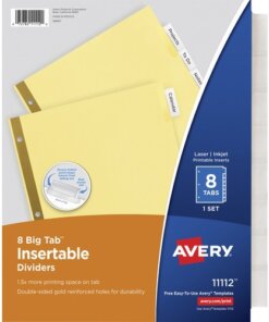 Avery® Big Tab Insertable Dividers - Reinforced Gold Edge