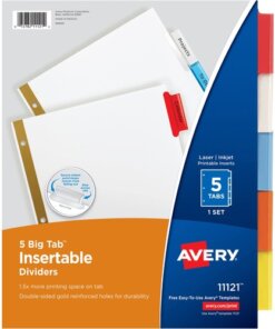 Avery® Worksaver Big Insertable Tab Index Dividers