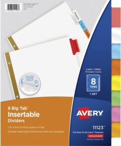 Avery® Big Tab Insertable Dividers - Reinforced Gold Edge