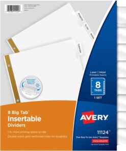 Avery® Worksaver Big Tab Insertable Indexes