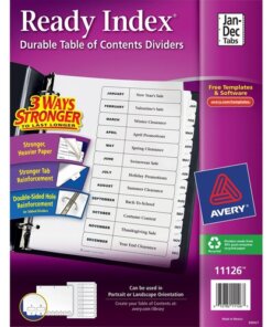 Avery® Ready Index Binder Dividers - Customizable Table of Contents