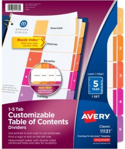Avery® Ready Index Custom TOC Binder Dividers