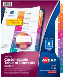 Avery® Ready Index Custom TOC Binder Dividers