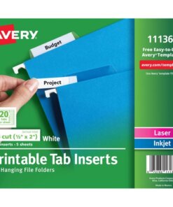 Avery® Printable Tab Inserts for Hanging File Folders