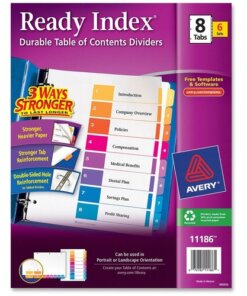 Avery® Ready Index Custom TOC Binder Dividers