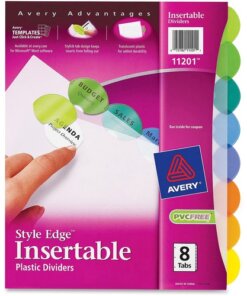 Avery® Style Edge Insertable Dividers