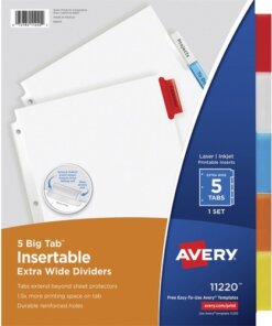 Avery® Big Tab Extra-Wide Insertable Dividers