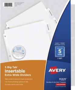 Avery® Big Tab Extra-Wide Insertable Dividers