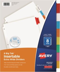 Avery® Big Tab Insertable Extra-Wide Dividers