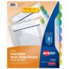Avery® Insertable Style Edge Plastic Dividers with Pockets, 8-tab