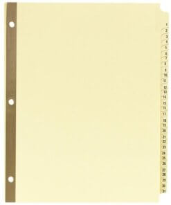 Avery® Laminated Dividers - Gold Reinforced