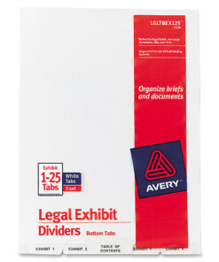 Avery® Premium Collated Legal Exhibit Dividers with Table of Contents Tab - Avery Style