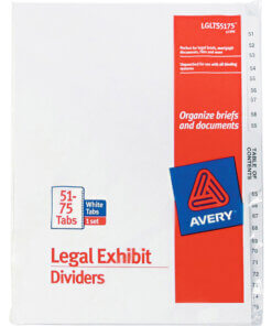 Avery® Premium Collated Legal Exhibit Dividers with Table of Contents Tab - Avery Style