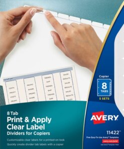 Avery® Print & Apply Clear Label Dividers - Index Maker Easy Peel Printable Labels