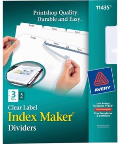 Avery® Print & Apply Clear Label Dividers - Index Maker Easy Apply Label Strip