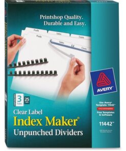 Avery® Print & Apply Label Unpunched Dividers - Index Maker Easy Apply Label Strip