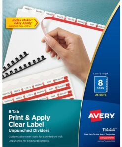 Avery® Print & Apply Label Unpunched Dividers - Index Maker Easy Apply Label Strip