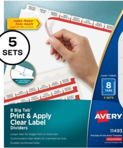 Avery® Big Tab Index Maker Index Divider