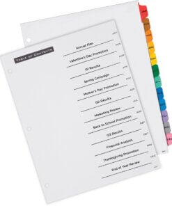 Avery® Table 'N Tab Monthly Divider Set