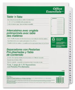 Avery® Table 'N Tabs Daily Dividers